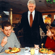 President Clinton makes sure that a Greensboro, NC, couple is enjoying their skillets.